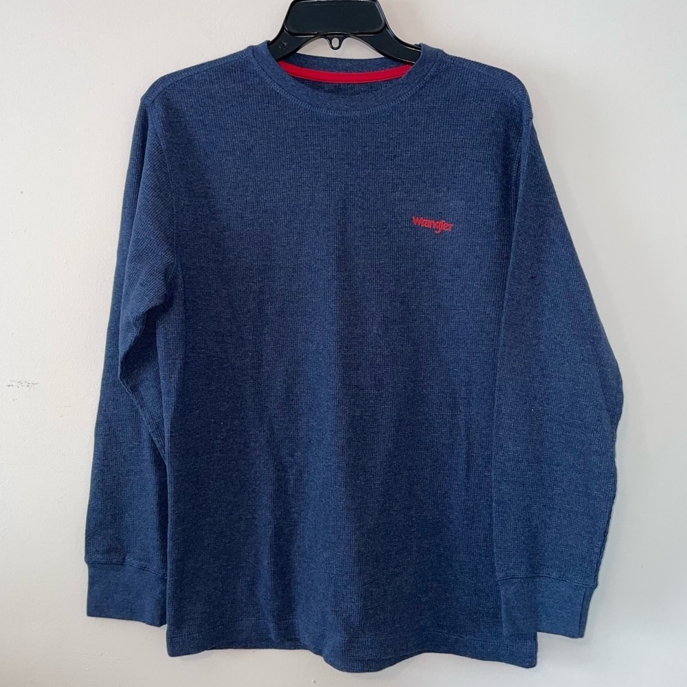 Wrangler Waffle Knit Long Sleeve Shirt Size Large